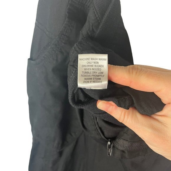 Laura Ashley Black Cargo Pants with Rhinestone Button‎ Detailing Women's Size 4 - Picture 9 of 12